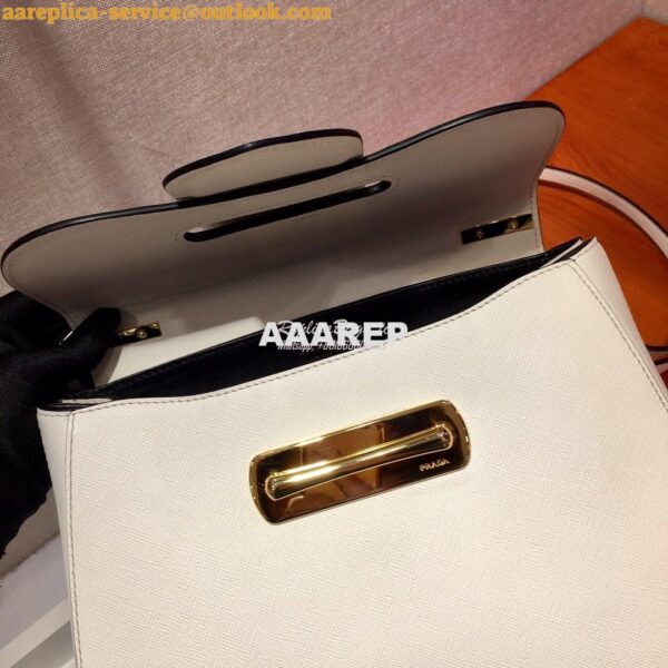 Replica Prada Sidonie Medium Bag 1BN005 White 9