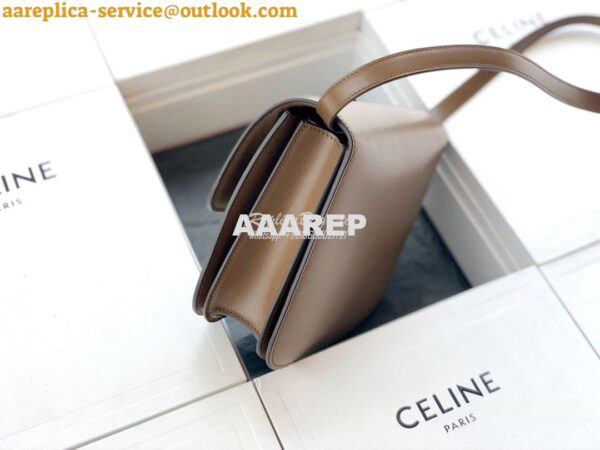 Replica Celine Classic Box Bag in Smooth Calfskin Khaki 7