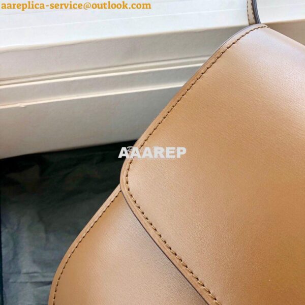 Replica Celine Classic Box Bag in Smooth Calfskin Khaki 8