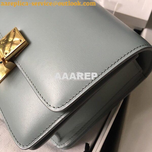 Replica Celine Classic Box Bag in Smooth Calfskin Light Blue 5