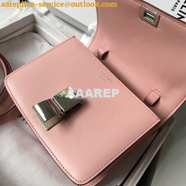 Replica Celine Classic Box Bag in Smooth Calfskin Light Pink 7