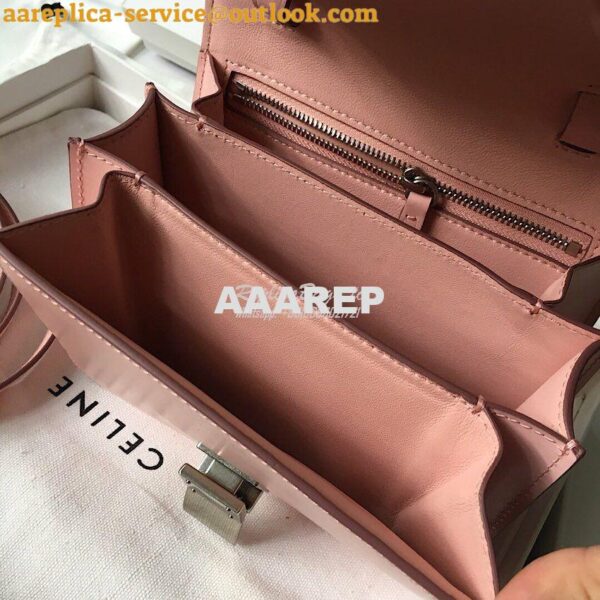 Replica Celine Classic Box Bag in Smooth Calfskin Light Pink 8