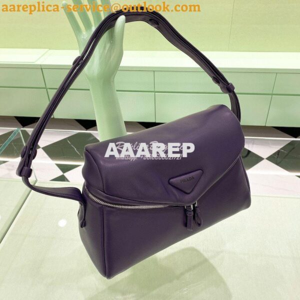 Replica Prada Signaux Bag Padded Nappa Leather 1BC165 Violet 5