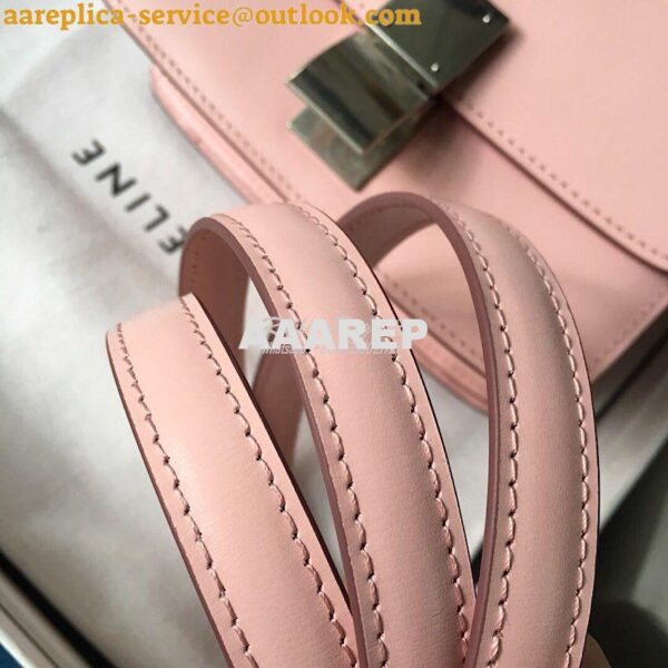 Replica Celine Classic Box Bag in Smooth Calfskin Light Pink 10