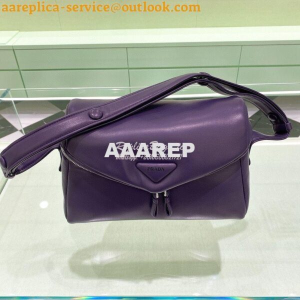 Replica Prada Signaux Bag Padded Nappa Leather 1BC165 Violet 6