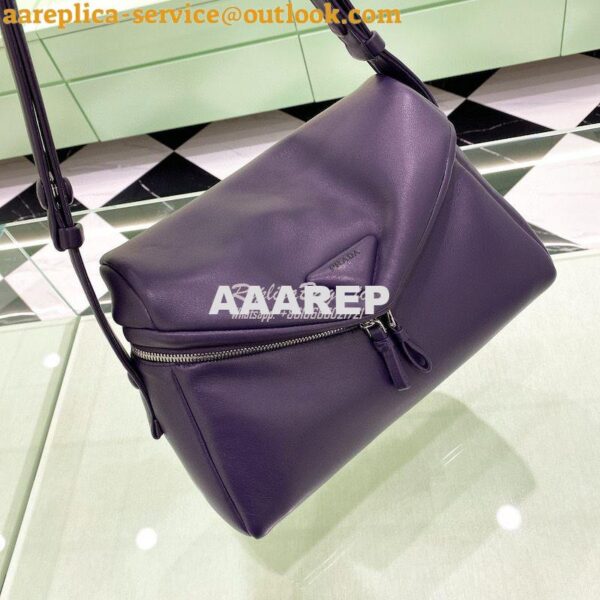 Replica Prada Signaux Bag Padded Nappa Leather 1BC165 Violet 7