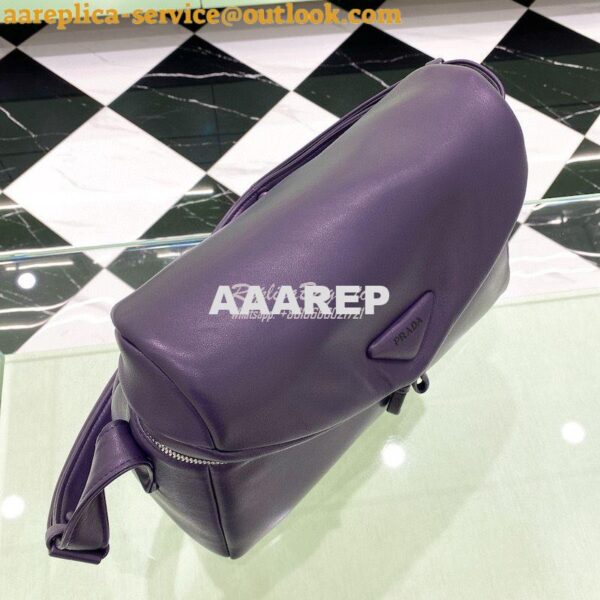 Replica Prada Signaux Bag Padded Nappa Leather 1BC165 Violet 8