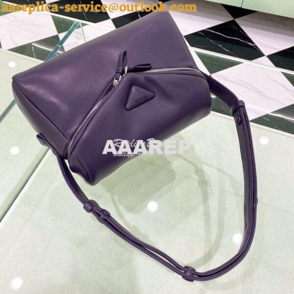 Replica Prada Signaux Bag Padded Nappa Leather 1BC165 Violet 9