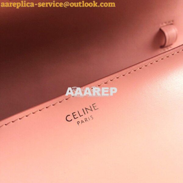 Replica Celine Classic Box Bag in Smooth Calfskin Light Pink 15