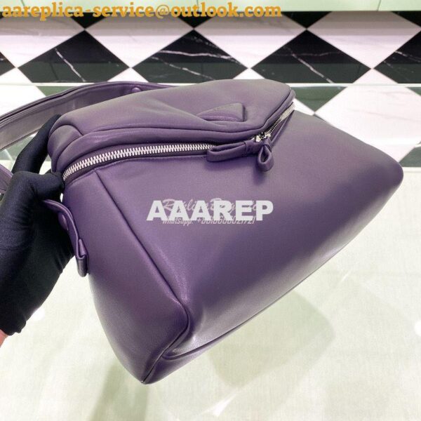 Replica Prada Signaux Bag Padded Nappa Leather 1BC165 Violet 12