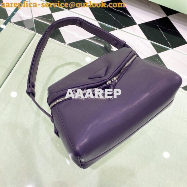 Replica Prada Signaux Bag Padded Nappa Leather 1BC165 Violet 13