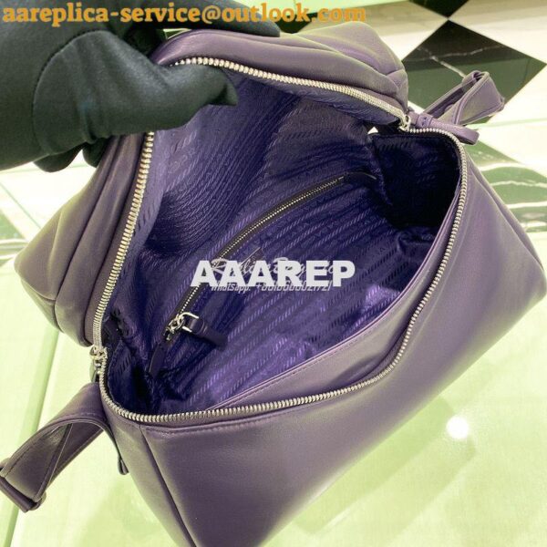 Replica Prada Signaux Bag Padded Nappa Leather 1BC165 Violet 14