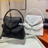 Replica Prada Signaux Nylon And Leather Hobo Bag 1BC160 White 2