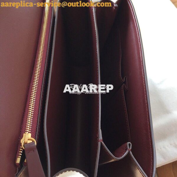 Replica Celine Classic Box Bag in Smooth Calfskin Maroon 10