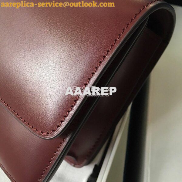 Replica Celine Classic Box Bag in Smooth Calfskin Maroon 14