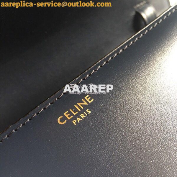 Replica Celine Classic Box Bag in Smooth Calfskin Navy 7