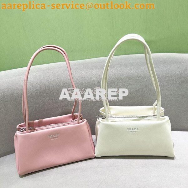 Replica Prada Small Leather Bag 1BA368 Alabaster Pink 3