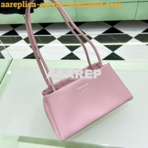 Replica Prada Small Leather Bag 1BA368 Alabaster Pink 2