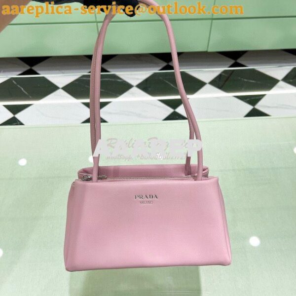 Replica Prada Small Leather Bag 1BA368 Alabaster Pink 5