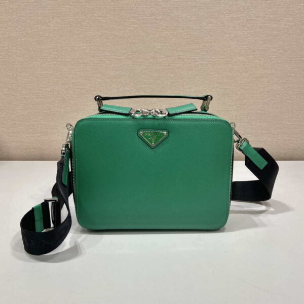 Replica Prada 2VH069 Brique Saffiano leather bag Green 3