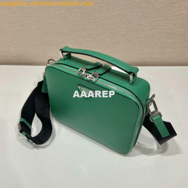 Replica Prada 2VH069 Brique Saffiano leather bag Green 5