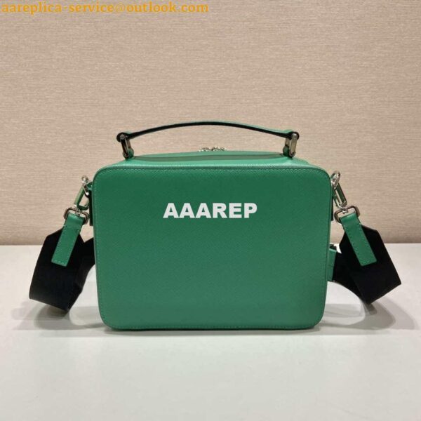 Replica Prada 2VH069 Brique Saffiano leather bag Green 6