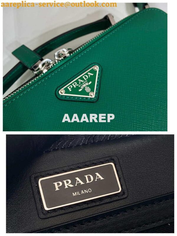 Replica Prada 2VH069 Brique Saffiano leather bag Green 10