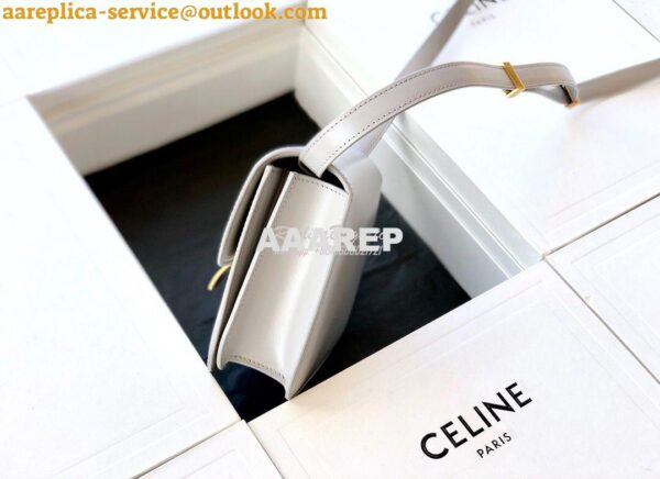 Replica Celine Classic Box Bag in Smooth Calfskin Pearl Grey 6