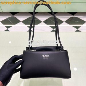 Replica Prada Small Leather Bag 1BA368 Black