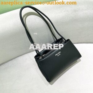 Replica Prada Small Leather Bag 1BA368 Black 2