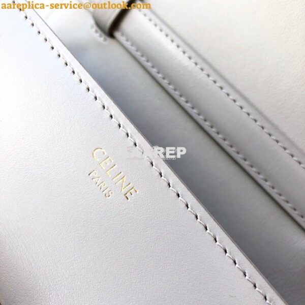 Replica Celine Classic Box Bag in Smooth Calfskin Pearl Grey 11