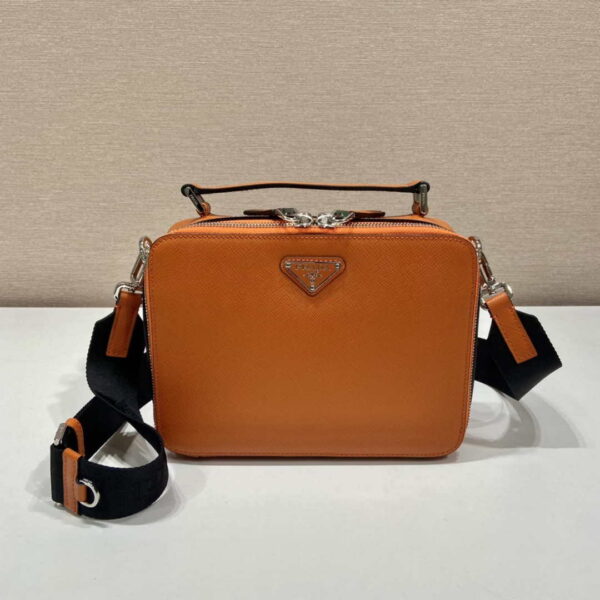 Replica Prada 2VH069 Brique Saffiano leather bag Orange 3