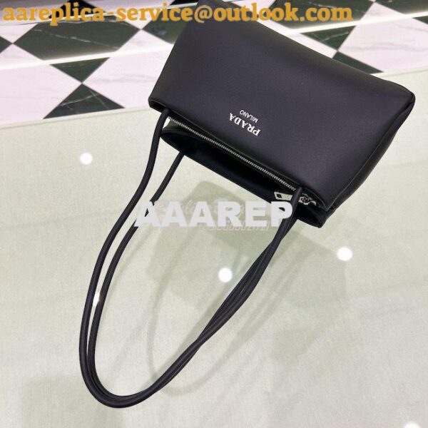 Replica Prada Small Leather Bag 1BA368 Black 8