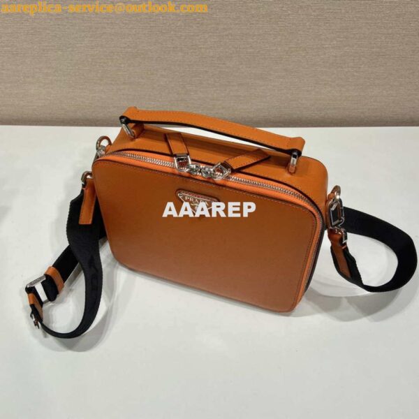 Replica Prada 2VH069 Brique Saffiano leather bag Orange 4