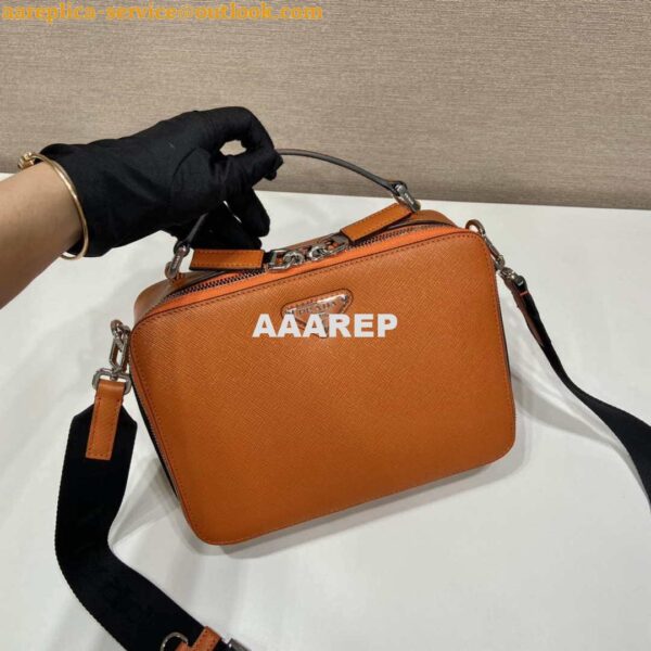 Replica Prada 2VH069 Brique Saffiano leather bag Orange 5