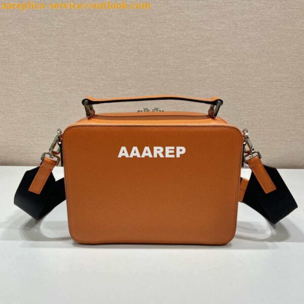 Replica Prada 2VH069 Brique Saffiano leather bag Orange 6