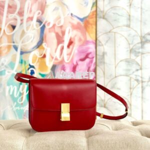 Replica Celine Classic Box Bag in Smooth Calfskin Red