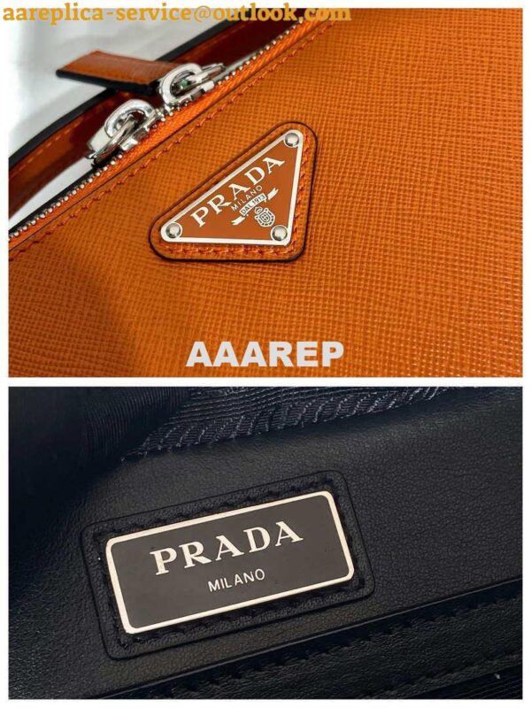 Replica Prada 2VH069 Brique Saffiano leather bag Orange 10