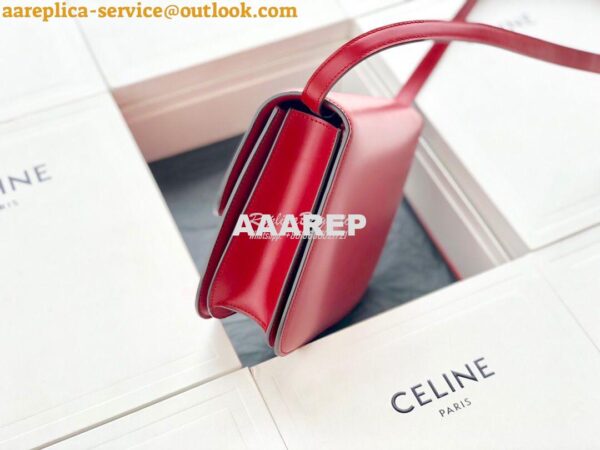 Replica Celine Classic Box Bag in Smooth Calfskin Red 6