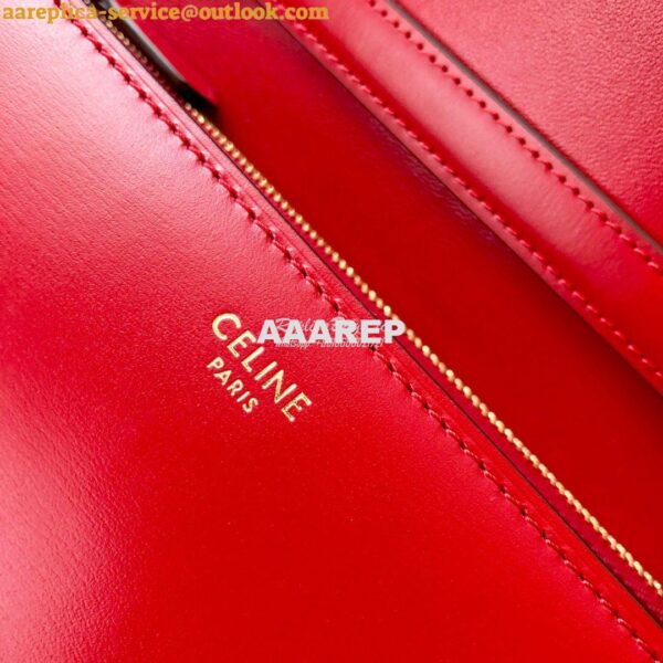 Replica Celine Classic Box Bag in Smooth Calfskin Red 10