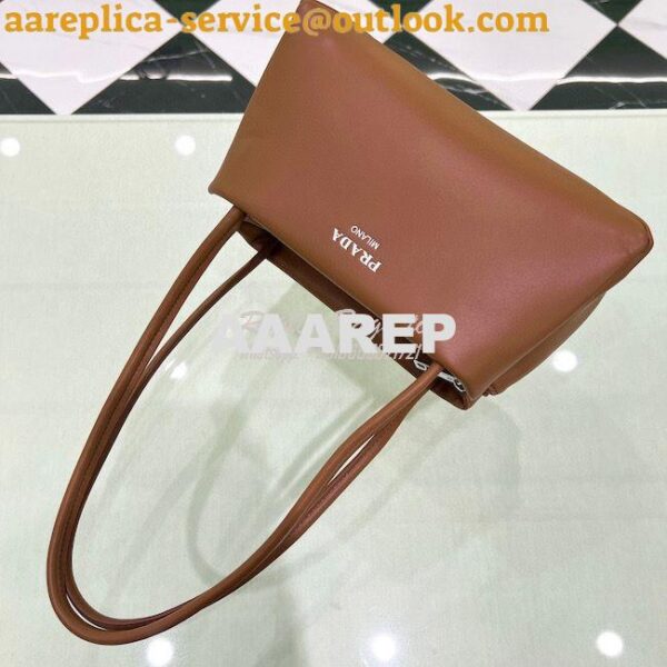 Replica Prada Small Leather Bag 1BA368 Brown 6