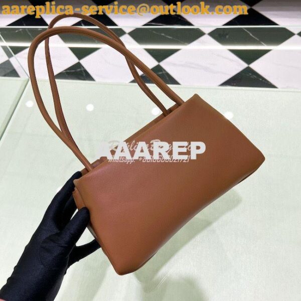 Replica Prada Small Leather Bag 1BA368 Brown 7