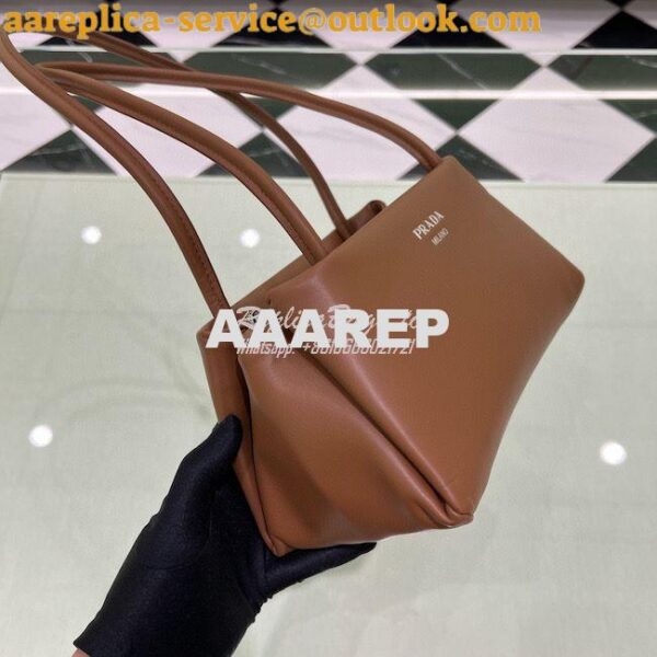 Replica Prada Small Leather Bag 1BA368 Brown 9