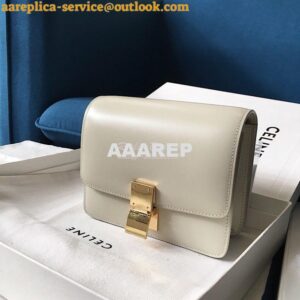 Replica Celine Classic Box Bag in Smooth Calfskin White