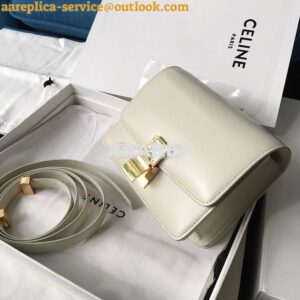 Replica Celine Classic Box Bag in Smooth Calfskin White 2