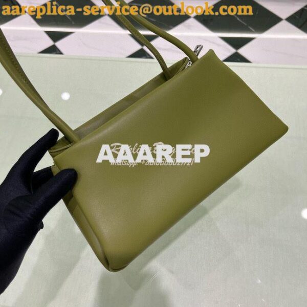 Replica Prada Small Leather Bag 1BA368 Green 7