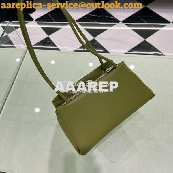 Replica Prada Small Leather Bag 1BA368 Green 9