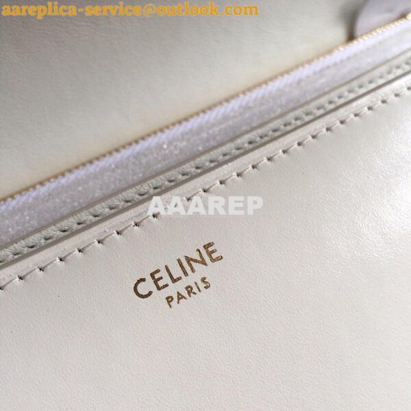 Replica Celine Classic Box Bag in Smooth Calfskin White 14