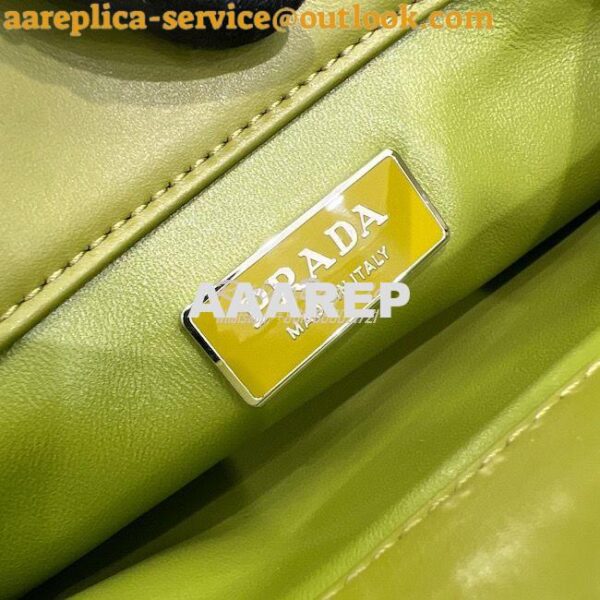 Replica Prada Small Leather Bag 1BA368 Green 12