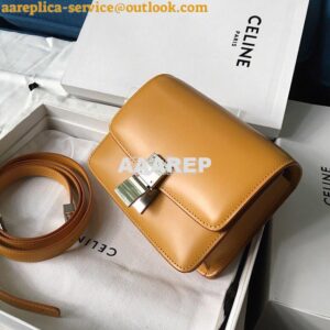 Replica Celine Classic Box Bag in Smooth Calfskin Yellow 2